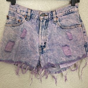 Jeans. 90s “Levi's Jeans” 501 Cutoff Denim Shorts, 29”Waist, Made in the USA.